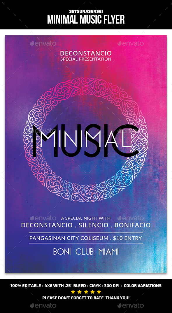 Minimal Music Flyer - Events Flyers