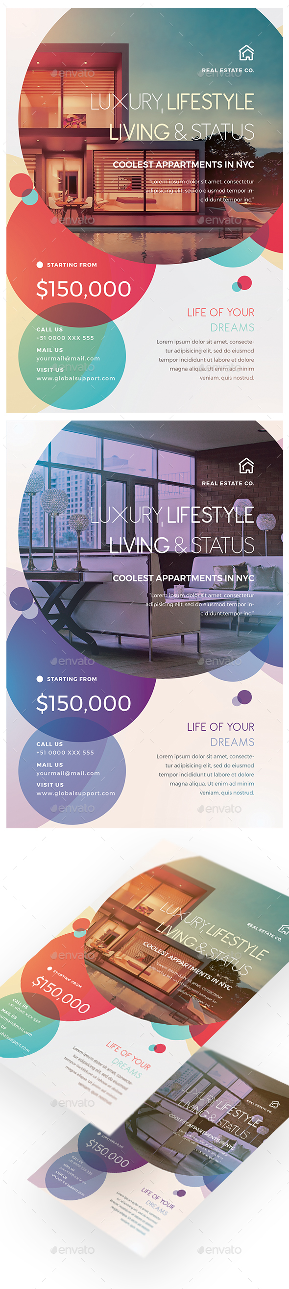 Real Estate Creative Flyer - Flyers Print Templates