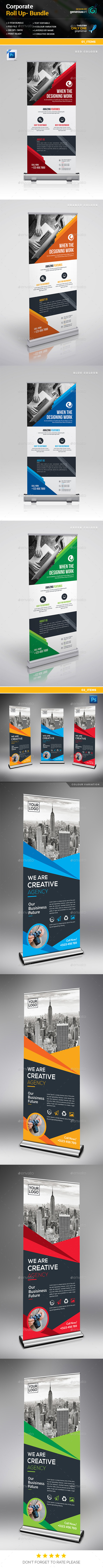 Roll-Up Banner Bundle_2 in 1 - Signage Print Templates