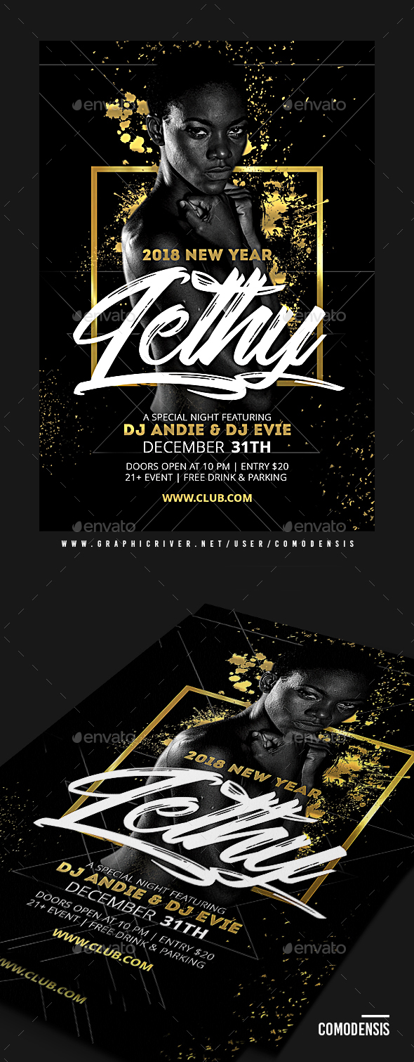 Dj New Year Party Flyer - Clubs & Parties Events