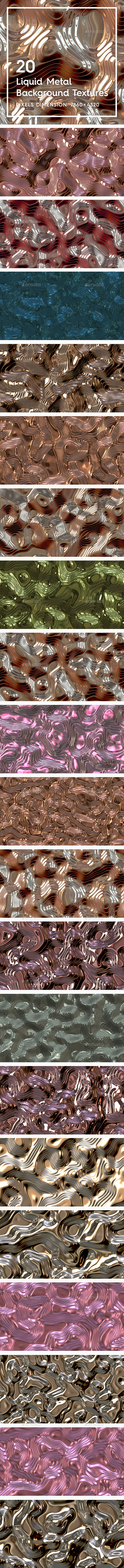GraphicRiver 20 Liquid Metal Background Textures 21147361
