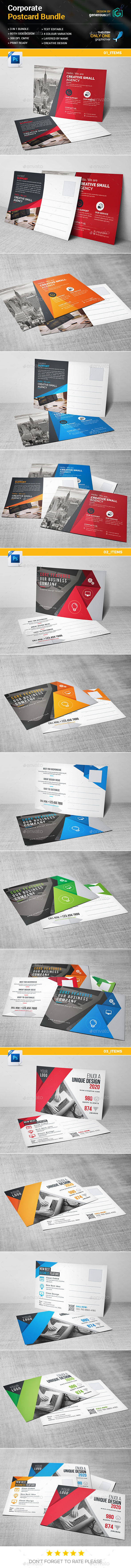 Postcard Bundle 3 in 1 - Signage Print Templates