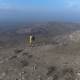 Aerial View One Man Walking on the Fog Mountain - VideoHive Item for Sale