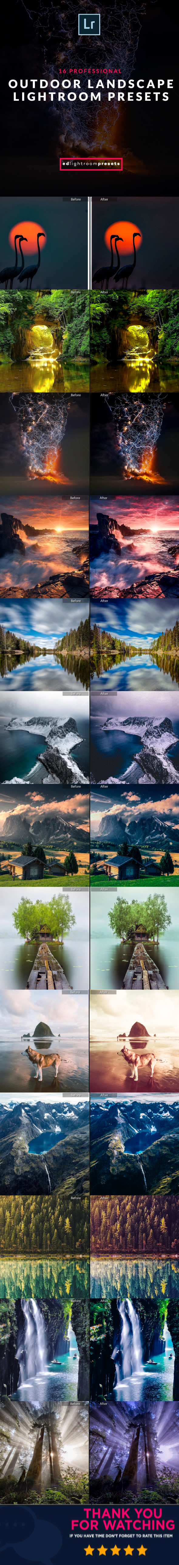 15 Pro Ultra Landscape Outdoor Lightroom Presets - Landscape Lightroom Presets