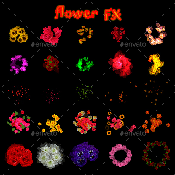 Flower Effects - Sprites Game Assets