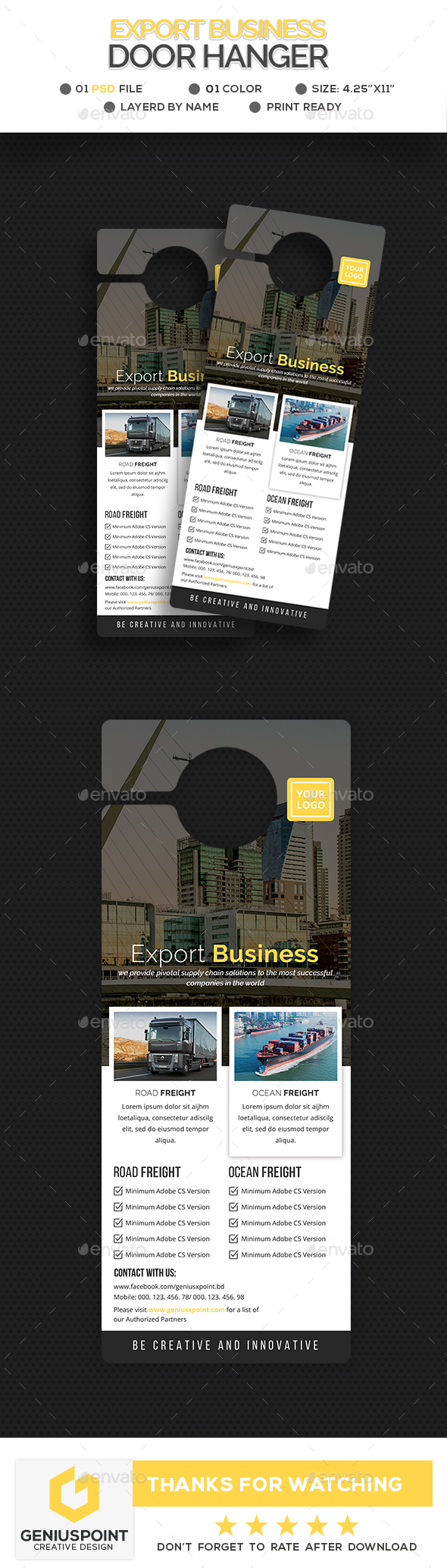 GraphicRiver Export Business Door Hanger 21149174 GraphicRiver Export Business Door Hanger 21149174