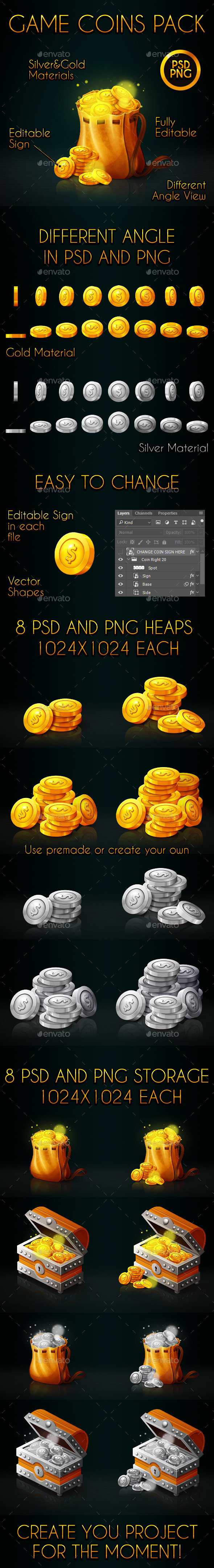 Game Coins Pack - Miscellaneous Game Assets