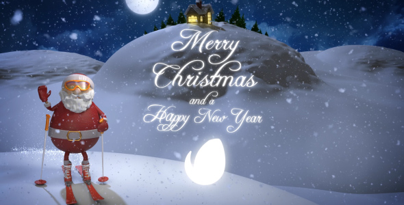 Christmas Santa Ski - VideoHive 21117211