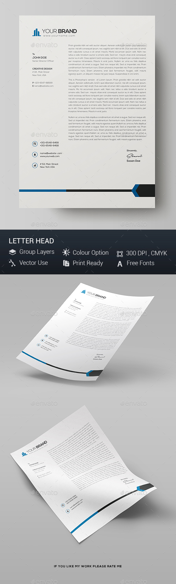 GraphicRiver Letterhead Template 21150446 GraphicRiver Letterhead Template 21150446