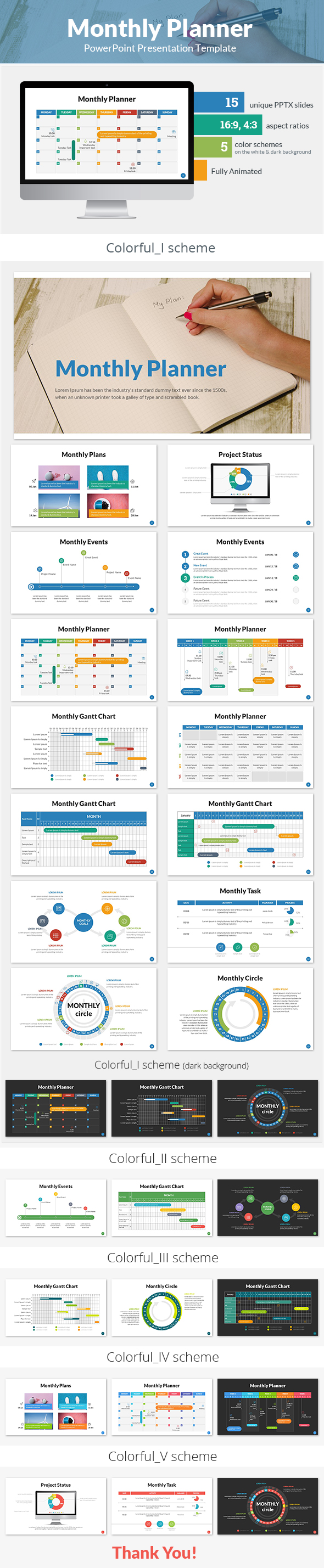 GraphicRiver Monthly Planner PowerPoint Presentation Template 21150737 GraphicRiver Monthly Planner PowerPoint Presentation Template 21150737