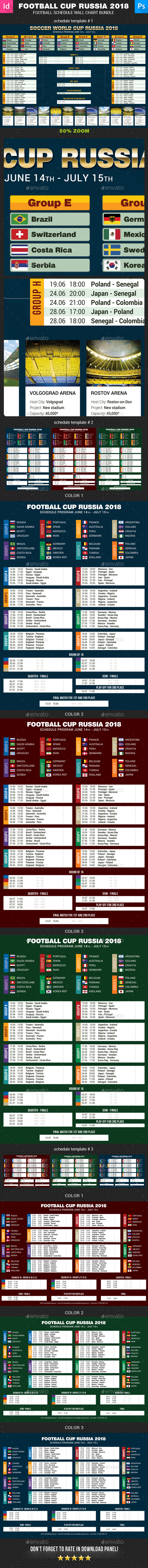 World Soccer Cup Russia 2018 Schedule Bundle - Sports Events