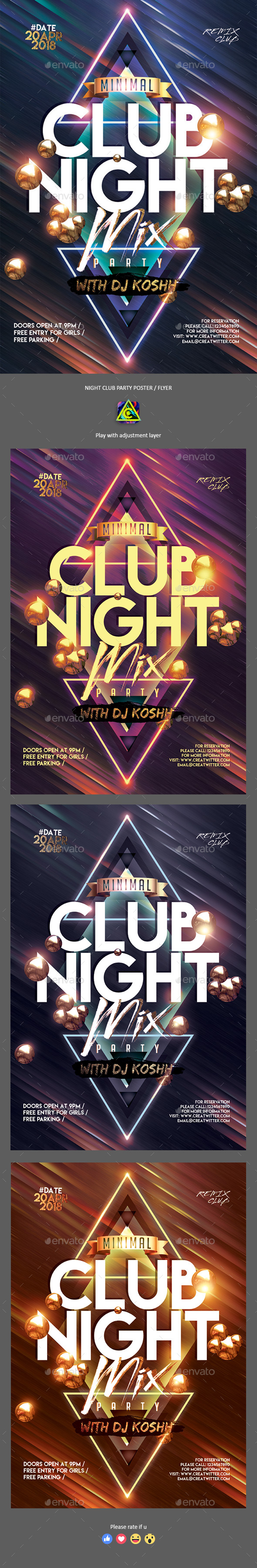 CLub Night Party Poster / Flyer - Clubs & Parties Events
