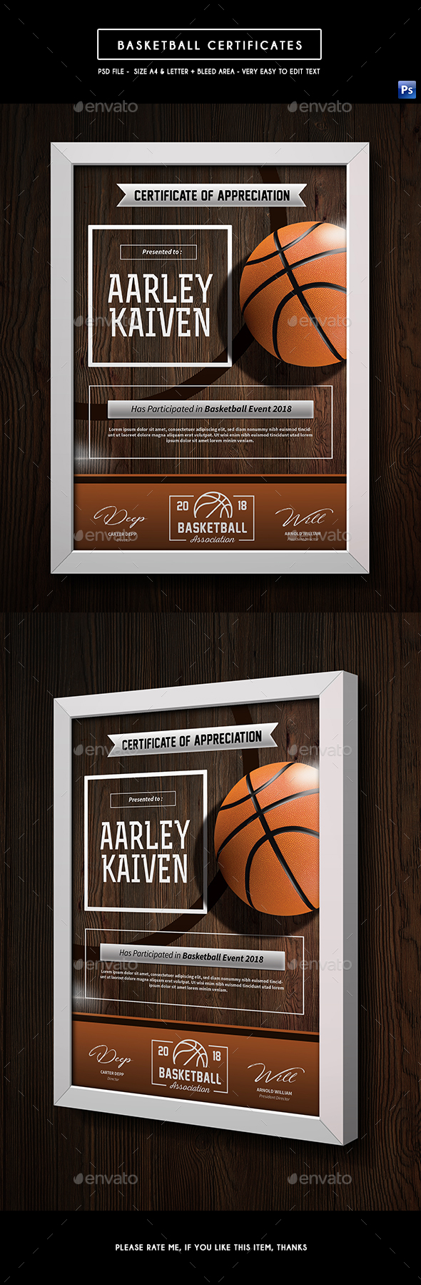 Basketball Certificates - Certificates Stationery