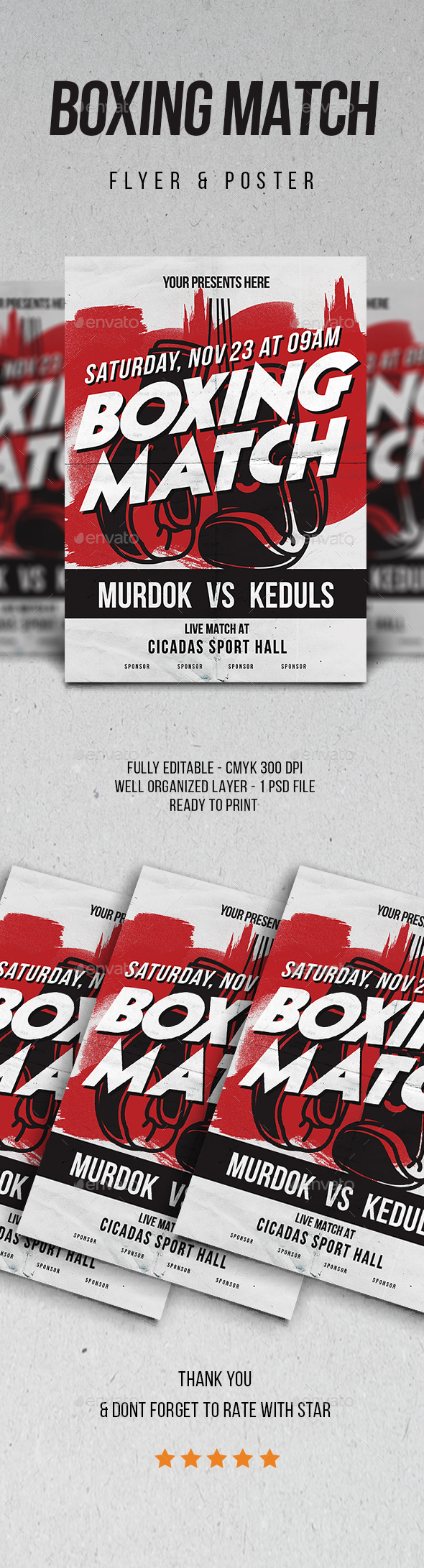GraphicRiver Boxing Match Flyer Vol.2 21152622 GraphicRiver Boxing Match Flyer Vol.2 21152622