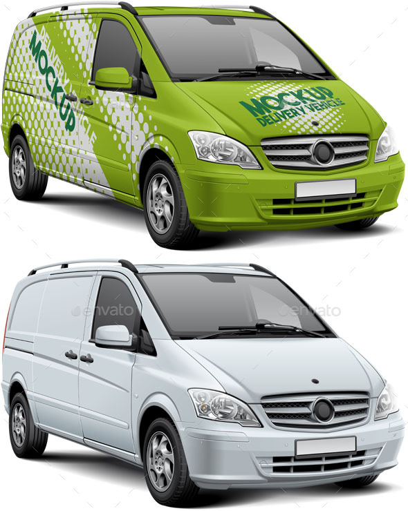 Delivery Vehicle Mockup - Vehicle Wraps Print