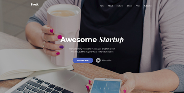 ThemeForest Brett Startup & Product Landing Page 21153752 ThemeForest Brett Startup & Product Landing Page 21153752