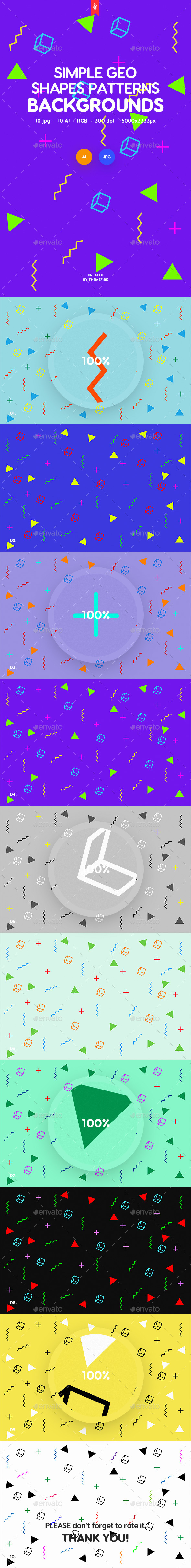GraphicRiver Simple Vector Geometric Shapes Patterns Backgrounds 21153761 GraphicRiver Simple Vector Geometric Shapes Patterns Backgrounds 21153761