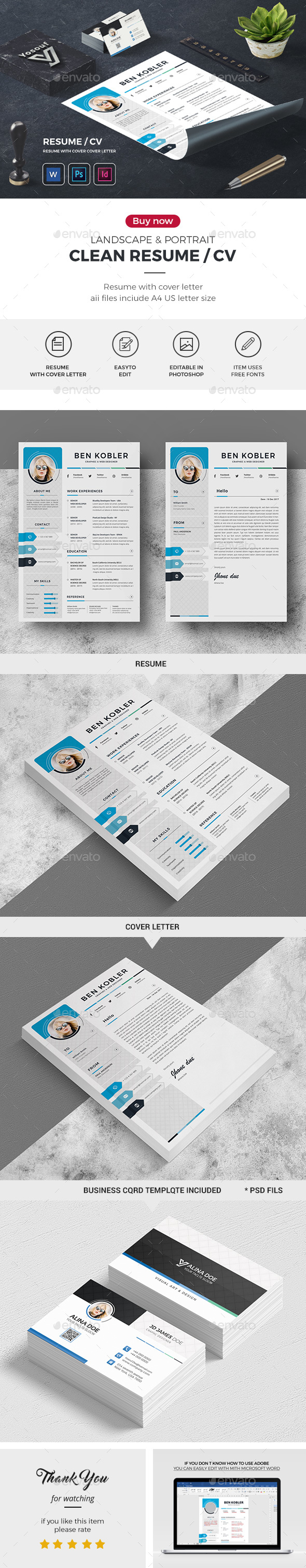 CV - Stationery Print Templates