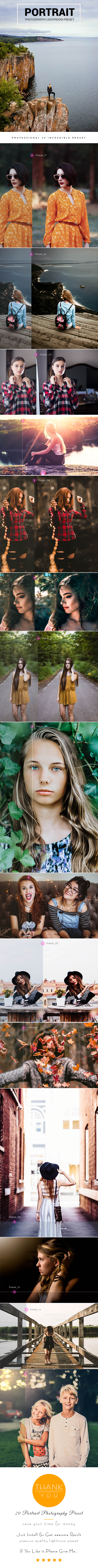 Portrait Photography Preset - Portrait Lightroom Presets