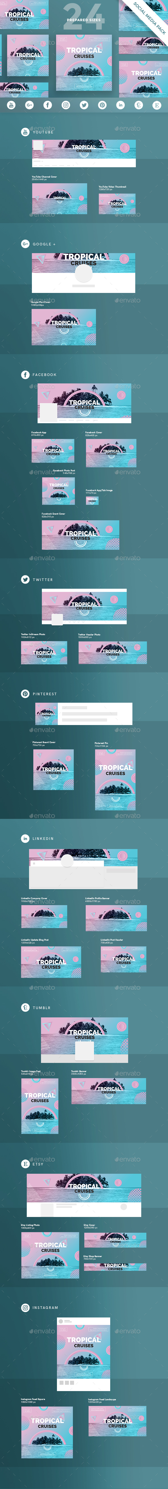Tropical Cruises Social Media Pack - Miscellaneous Social Media