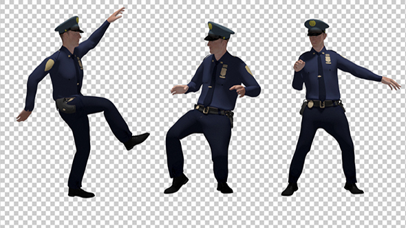 Dancing Police Officer (3-Pack)