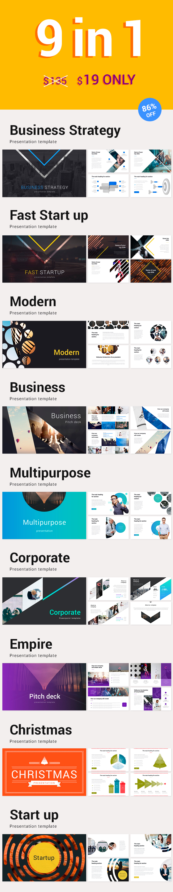 9 in 1 Powerpoint Bundle Off - Business PowerPoint Templates