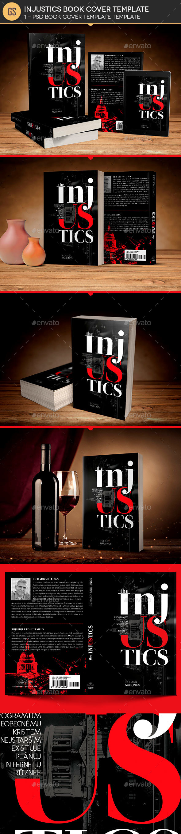 GraphicRiver Injustics Book Cover Photoshop Template 21155737 GraphicRiver Injustics Book Cover Photoshop Template 21155737