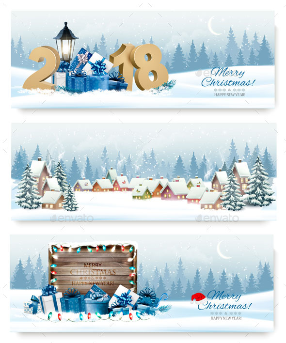 GraphicRiver Three Holiday Christmas Banners 21155765 GraphicRiver Three Holiday Christmas Banners 21155765