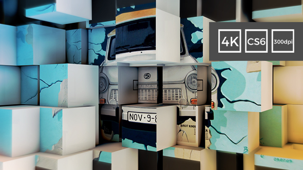 Videohive 3D Cubes Wall Slideshow in 4K 21136123