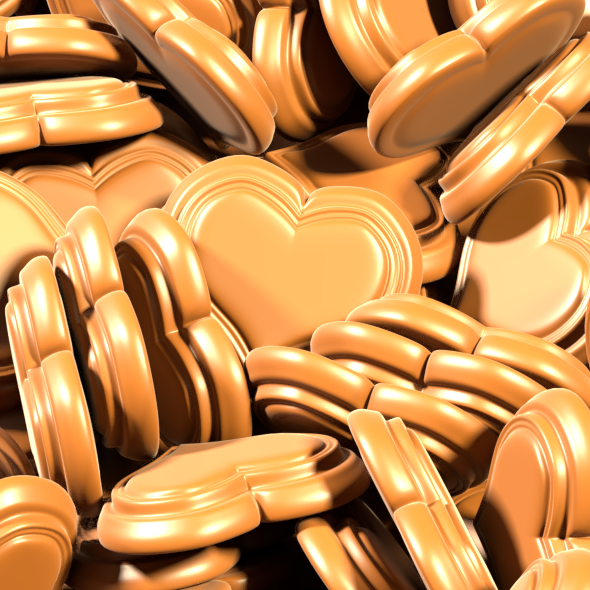 Chocolate hearts - 3Docean 21155958