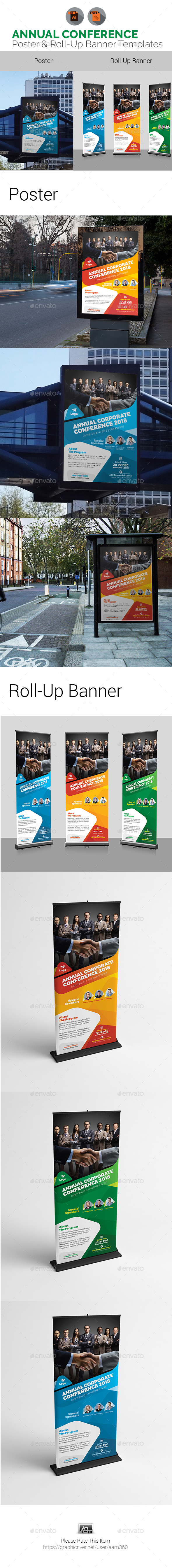 GraphicRiver Annual Corporate Event Conference Signage Bundle 21155992