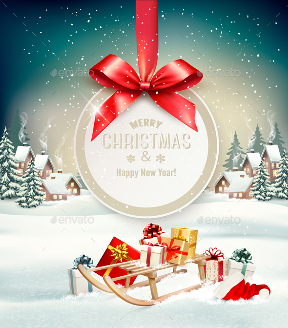 GraphicRiver Christmas Holiday Background with Presents and Branches of Tree 21156236 GraphicRiver Christmas Holiday Background with Presents and Branches of Tree 21156236