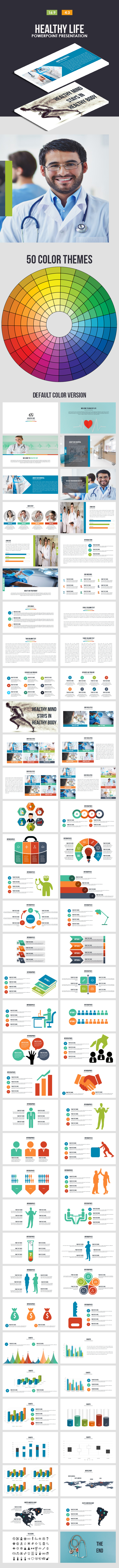 Healthy Life Powerpoint Presentation - Business PowerPoint Templates