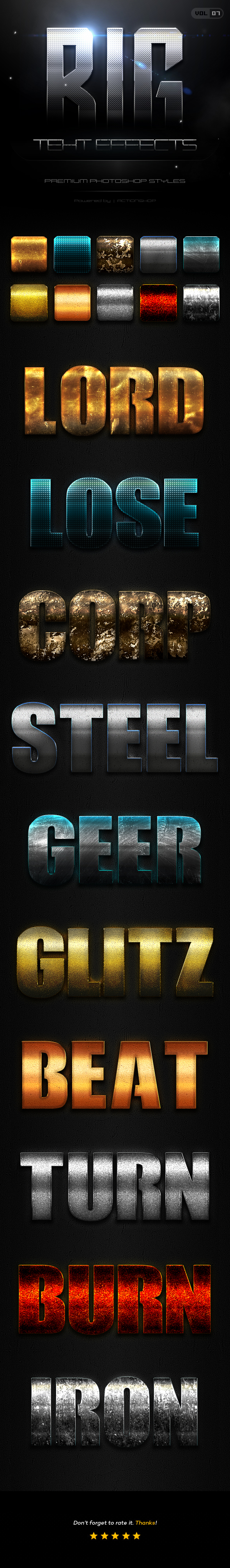 10 Bold Text Effects Vol.7 - Text Effects Styles