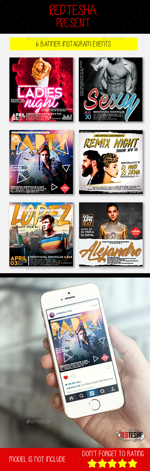 Instagram Banner Events - Social Media Web Elements