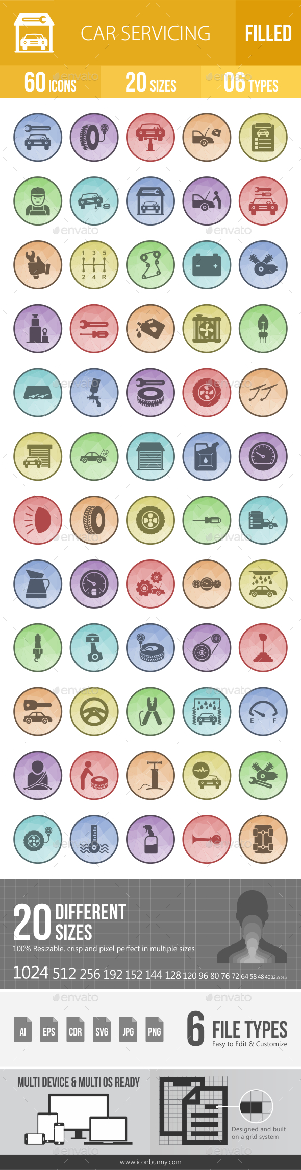 GraphicRiver 60 Car Servicing Filled Low Poly Icons 21157281 GraphicRiver 60 Car Servicing Filled Low Poly Icons 21157281