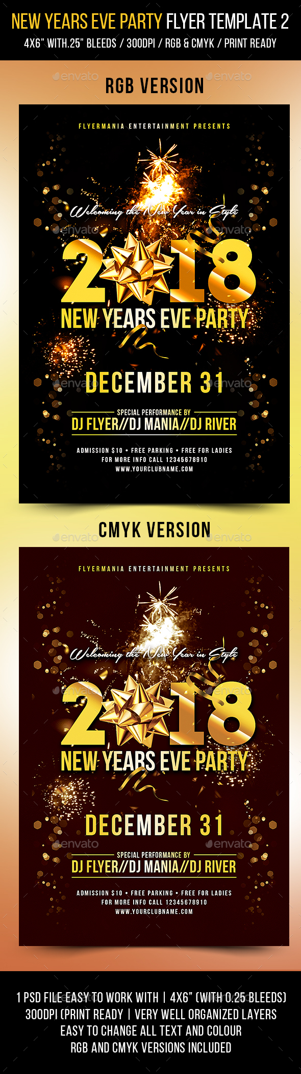 New Years Eve Party Flyer Template 2 - Events Flyers