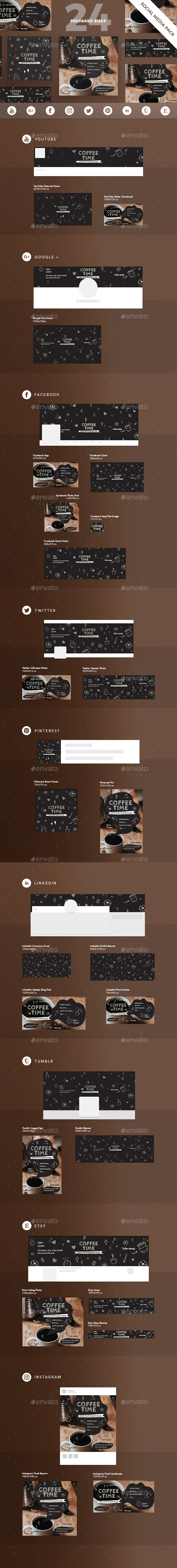 GraphicRiver Coffee Time Social Media Pack 21157944