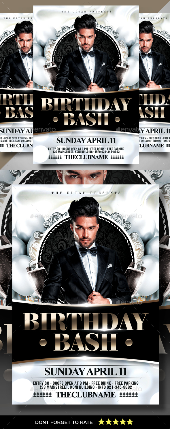 Birthday Bash Flyer - Clubs & Parties Events