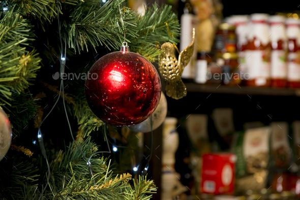 christmas tree close up background - Stock Photo - Images