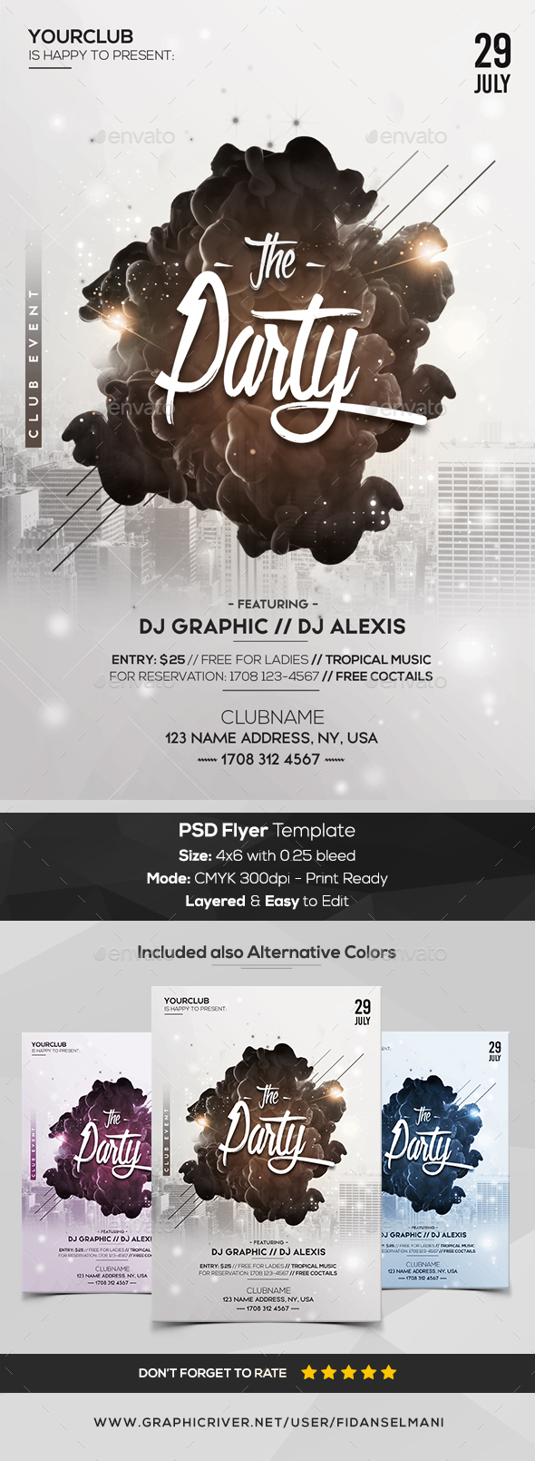 The Party - PSD Flyer Template - Flyers Print Templates