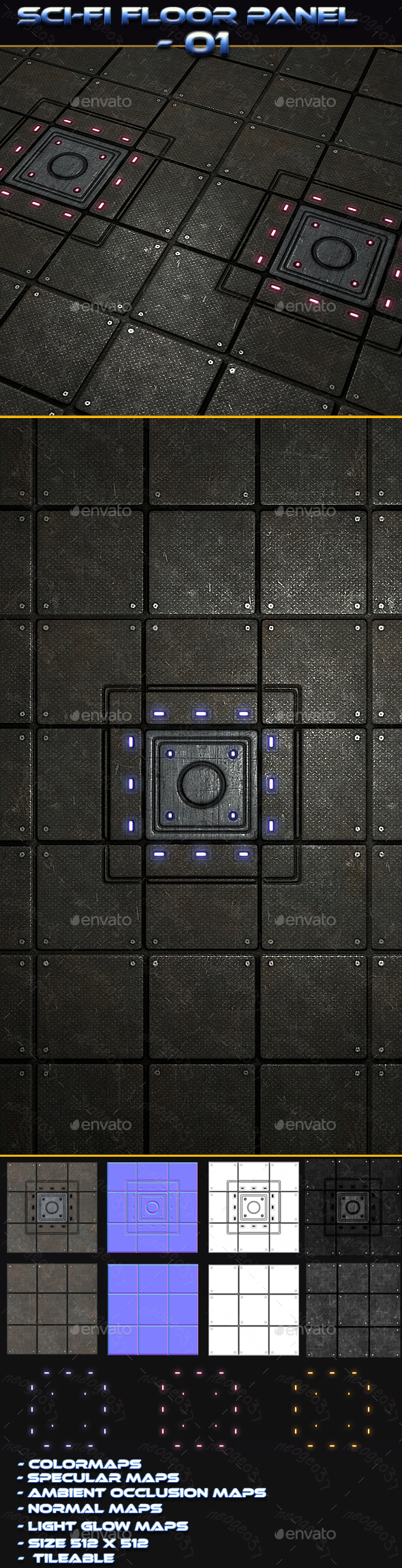 Sci-fi Floor Panel - 3Docean 21161423