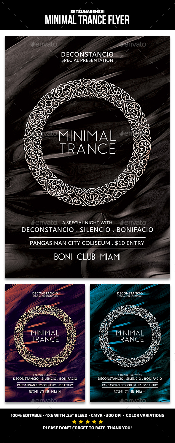 Minimal Trance Flyer - Events Flyers