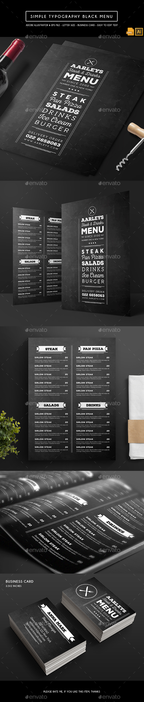 GraphicRiver Simple Typography Black Menu 21161752 GraphicRiver Simple Typography Black Menu 21161752