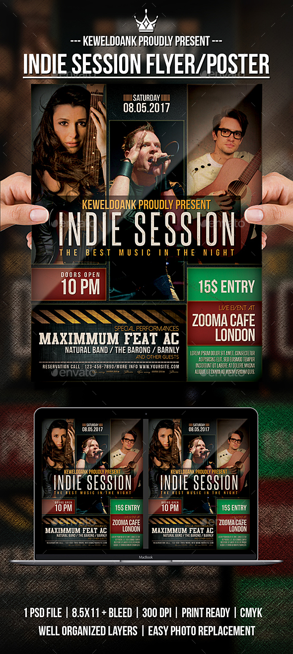 GraphicRiver Indie Session Flyer Poster 21161916 GraphicRiver Indie Session Flyer Poster 21161916