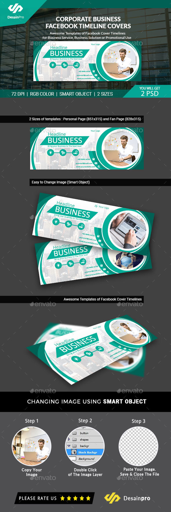 GraphicRiver Corporate Business Facebook Timeline Covers AR 21161961