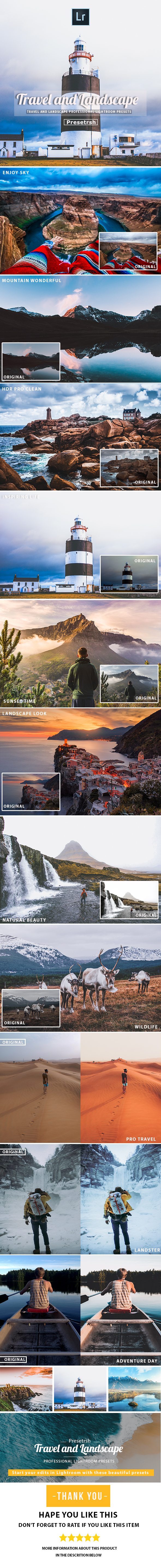 30 Travel & Landscape Presets - Lightroom Presets Add-ons