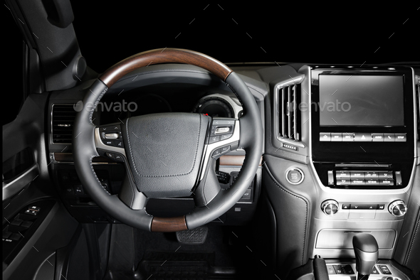 Modern luxury car interior - Stock Photo - Images