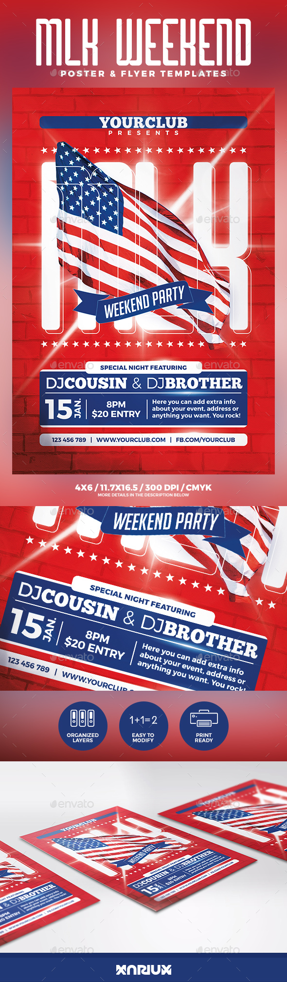 GraphicRiver MLK Weekend Party Flyer & Poster 21162430 GraphicRiver MLK Weekend Party Flyer & Poster 21162430