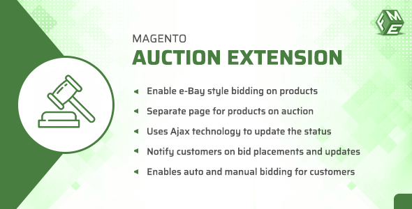 Magento Auction Extension – Online Auction & Bidding System - CodeCanyon Item for Sale